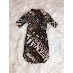Pattern mini dress